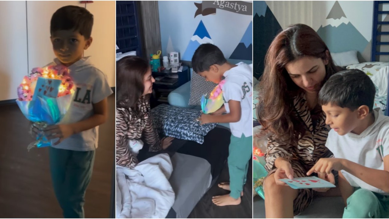 Cuteness alert: Natasa Stankovic receives ‘sweetest’ surprise from son Agastya on Mother’s Day and it is bound to make you smile; WATCH