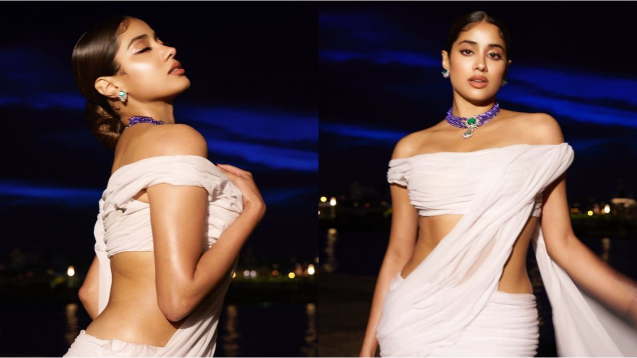 Janhvi Kapoor in Rs 4,10,900 Di Pesta 'dripping saree' at Cannes is HOT throwback to Bollywood's iconic wet looks (PC: The House Of Pixels) Janhvi Kapoor