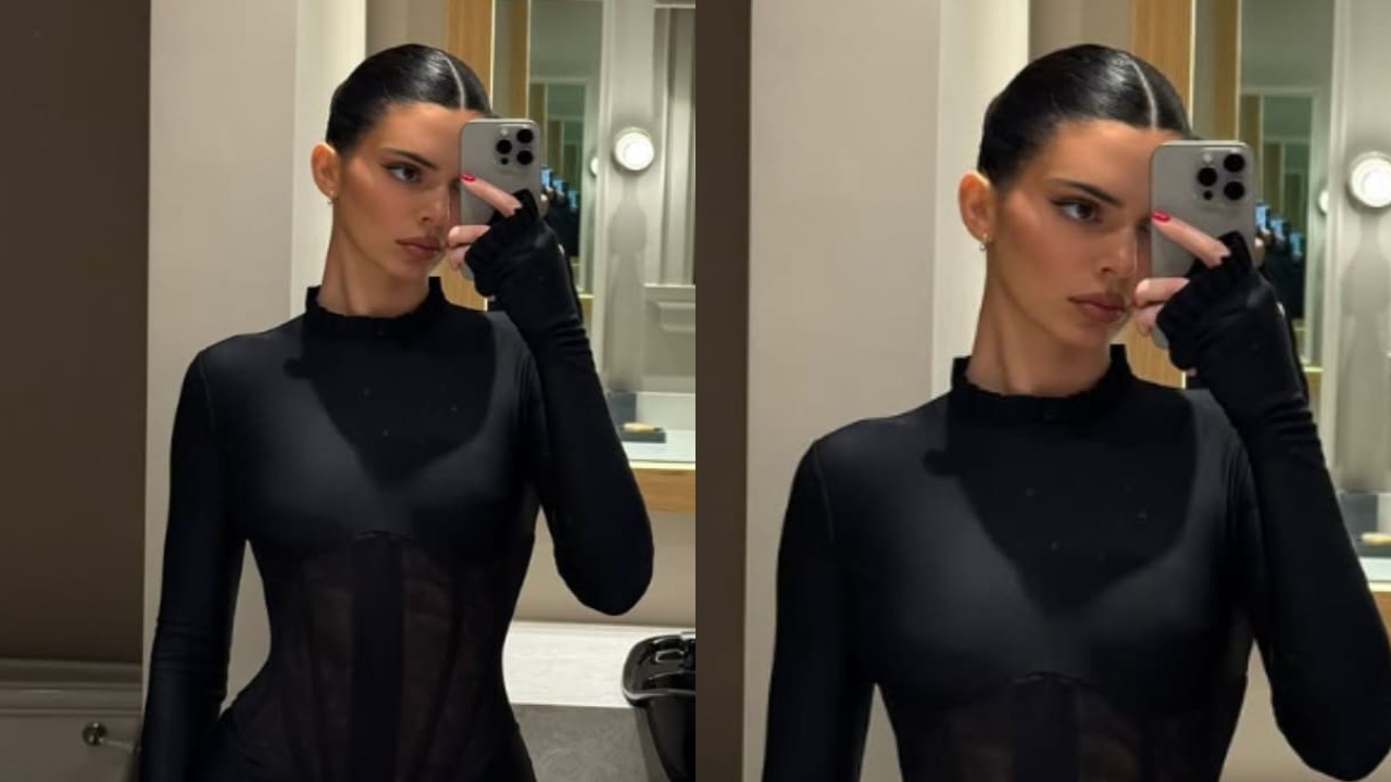 Kendall Jenner looks HOT flaunting her figure in black bodycon dress Kendall Jenner