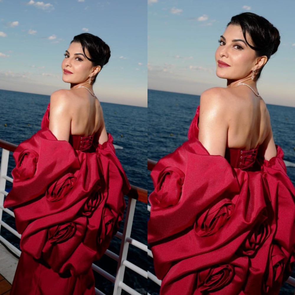 Cannes Film Festival 2025: Jacqueline Fernandez gives 'love is in the air' vibes with red rose detailed corset gown