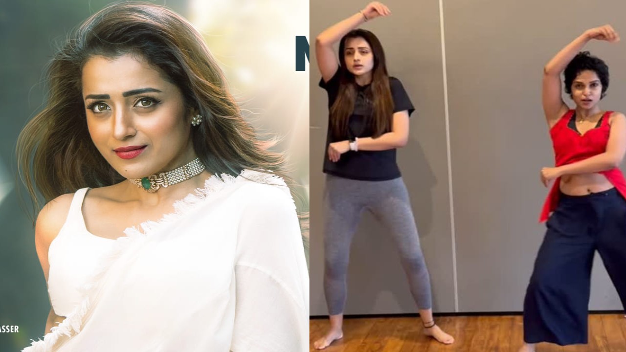 Trisha Krishnan's behind-the-scenes prep for Sugar Baby's signature step in Thug Life (PC: RKFI/Roshini Nair, X/IG) Trisha Krishnan's behind-the-scenes prep for Sugar Baby's signature step in Thug Life