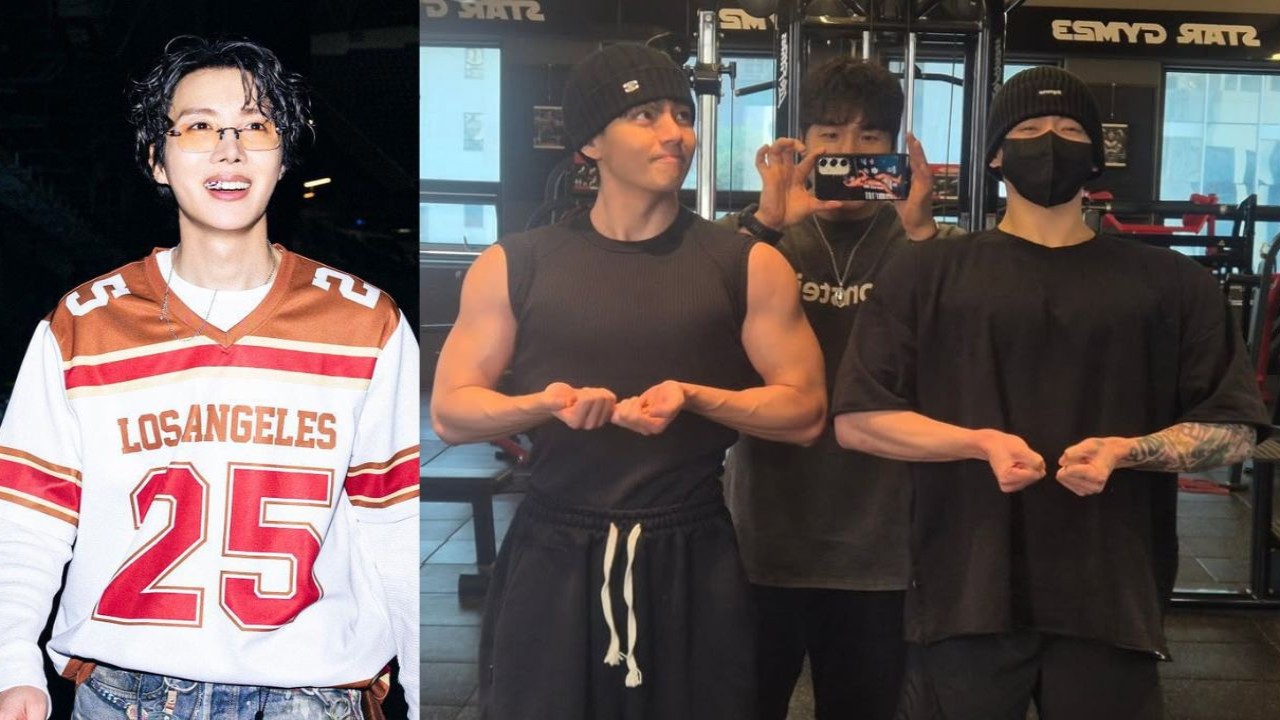 J-Hope, V and Jungkook: courtesy of BTS' Twitter, Choi Hanjin's Instagram J-Hope, V and Jungkook: courtesy of BTS' Twitter, Choi Hanjin's Instagram