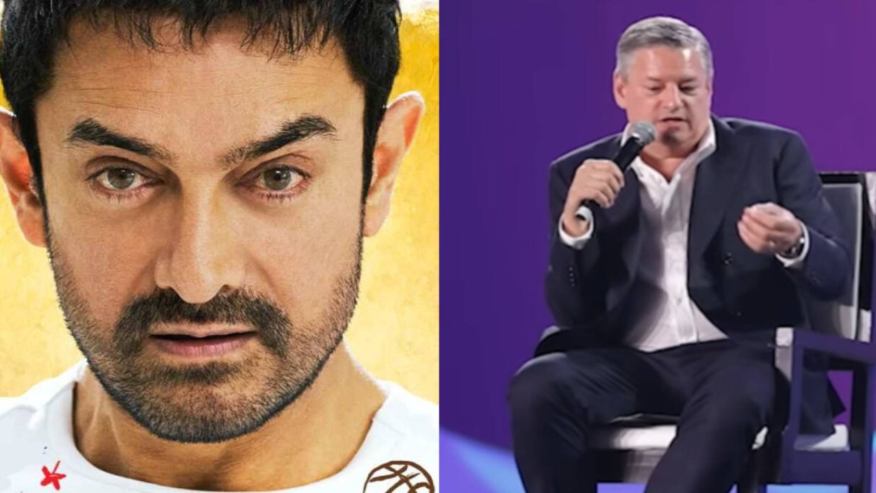 Aamir Khan and Ted Sarandos had very different takes on the theatrical medium and the future of movies (Credit: AKPPL, Netflix India) Aamir Khan