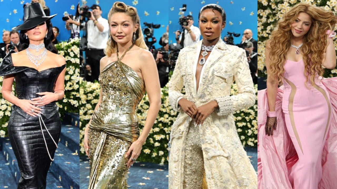 Met Gala 2025: Kim Kardashian, Shakira to Coco Jones in Manish Malhotra; a look at 9 dazzling looks. PC: Getty Images Kim Kardashian, Gigi Hadid, Coco Jones, Shakira