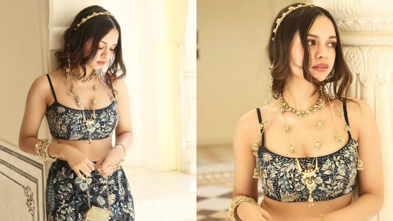 Laapataa Ladies fame Nitanshi Goel steals hearts in Rs 1,85,000 Anita Dongre Lehenga. PC: Abhimanyu Singh Rathore Nitanshi Goel