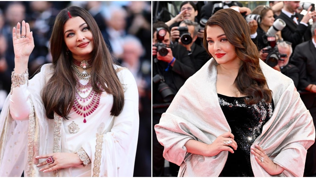 PC: Getty Images Cannes 2025 POLL: Aishwarya Rai Bachchan as desi bahu in ivory saree or black beauty in shimmery gown? VOTE