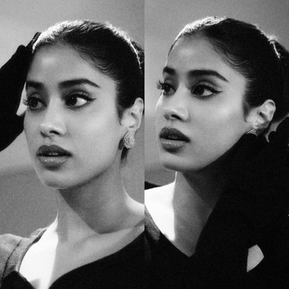 Janhvi Kapoor channels old Hollywood glamor at Cannes in Dior 1957 haute couture slub silk dress styled with velvet gloves