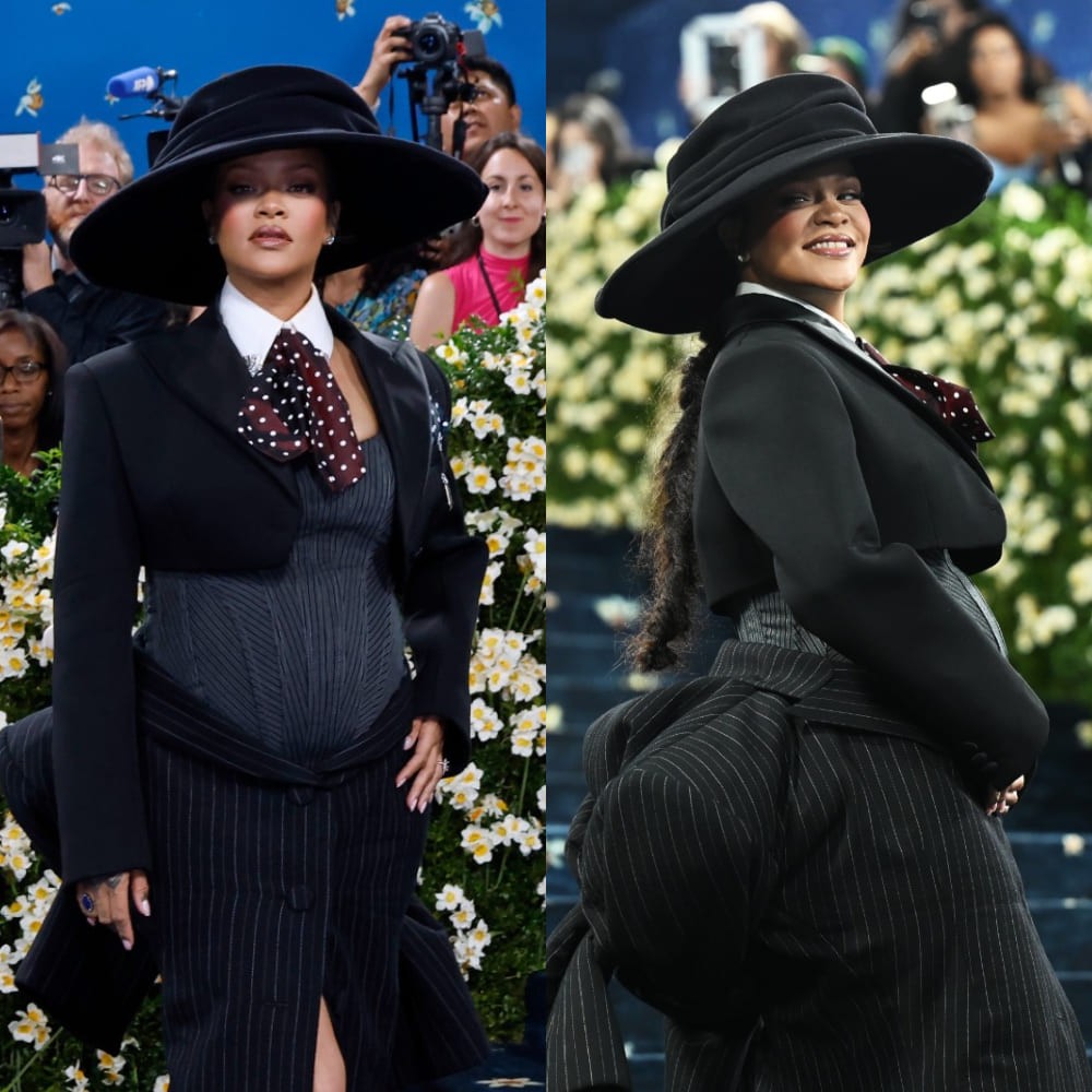 Met Gala 2025: Rihanna fashionably announces third pregnancy in wool jacket, bustier bodysuit and tailored skirt