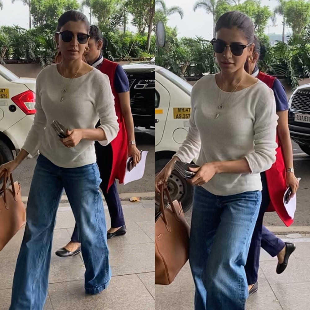 Samantha Ruth Prabhu styles Rs 28,66,364 Hermès bag with denim jeans, getting her travel fashion right at airport