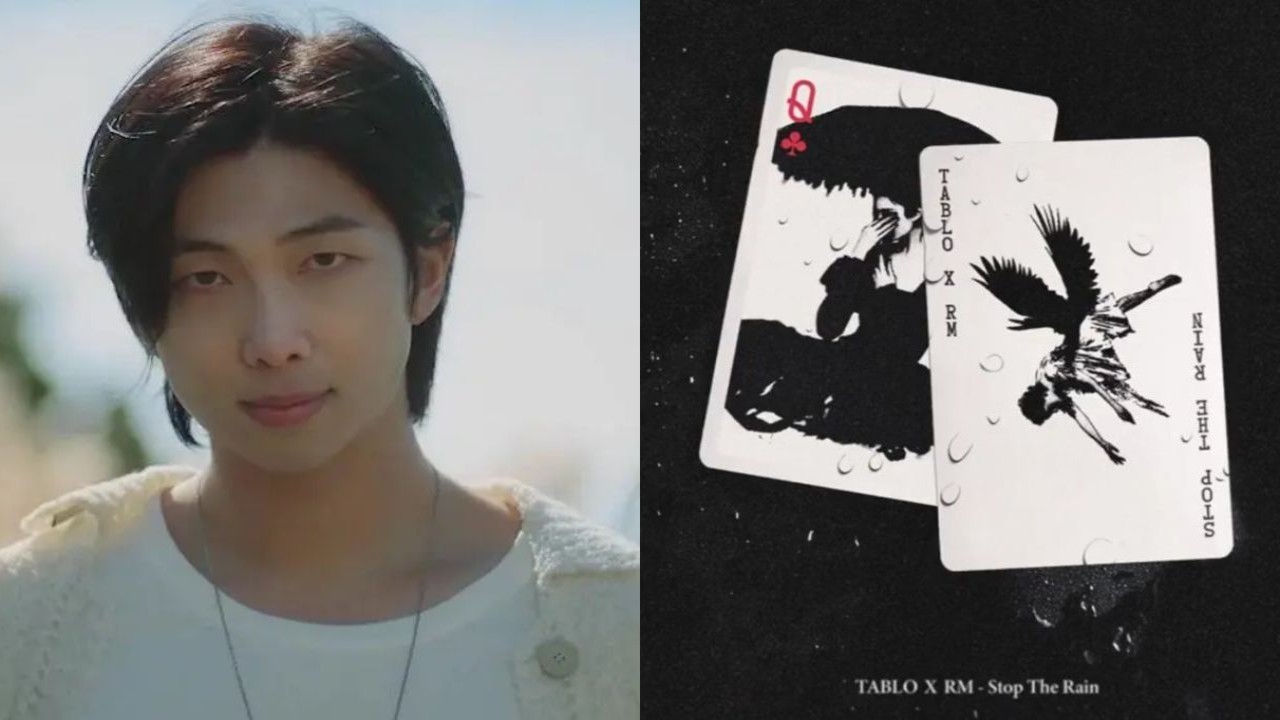 BTS RM and Stop The Rain Poster: Credits BIGHIT MUSISC and Tablo Instagram BTS RM and Stop The Rain Poster: Credits BIGHIT MUSISC and Tablo Instagram