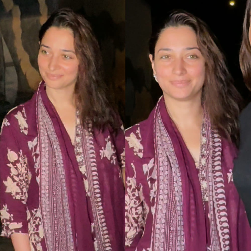 Tamannaah Bhatia wears basic cotton kurta set and totally no makeup for an everyday look
