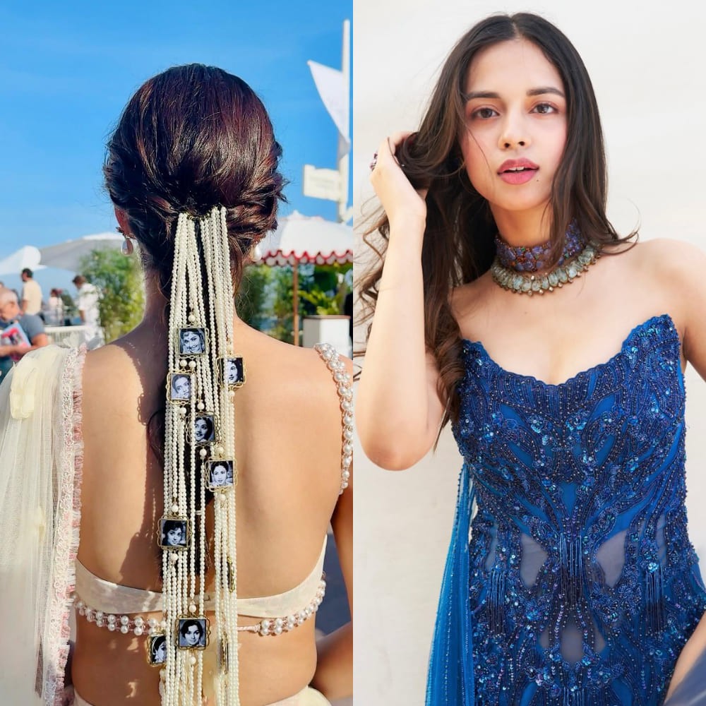 Cannes Film Festival 2025: Nitanshi Goel's hairstyle has photos of Rekha, Sridevi with custom hair accessory