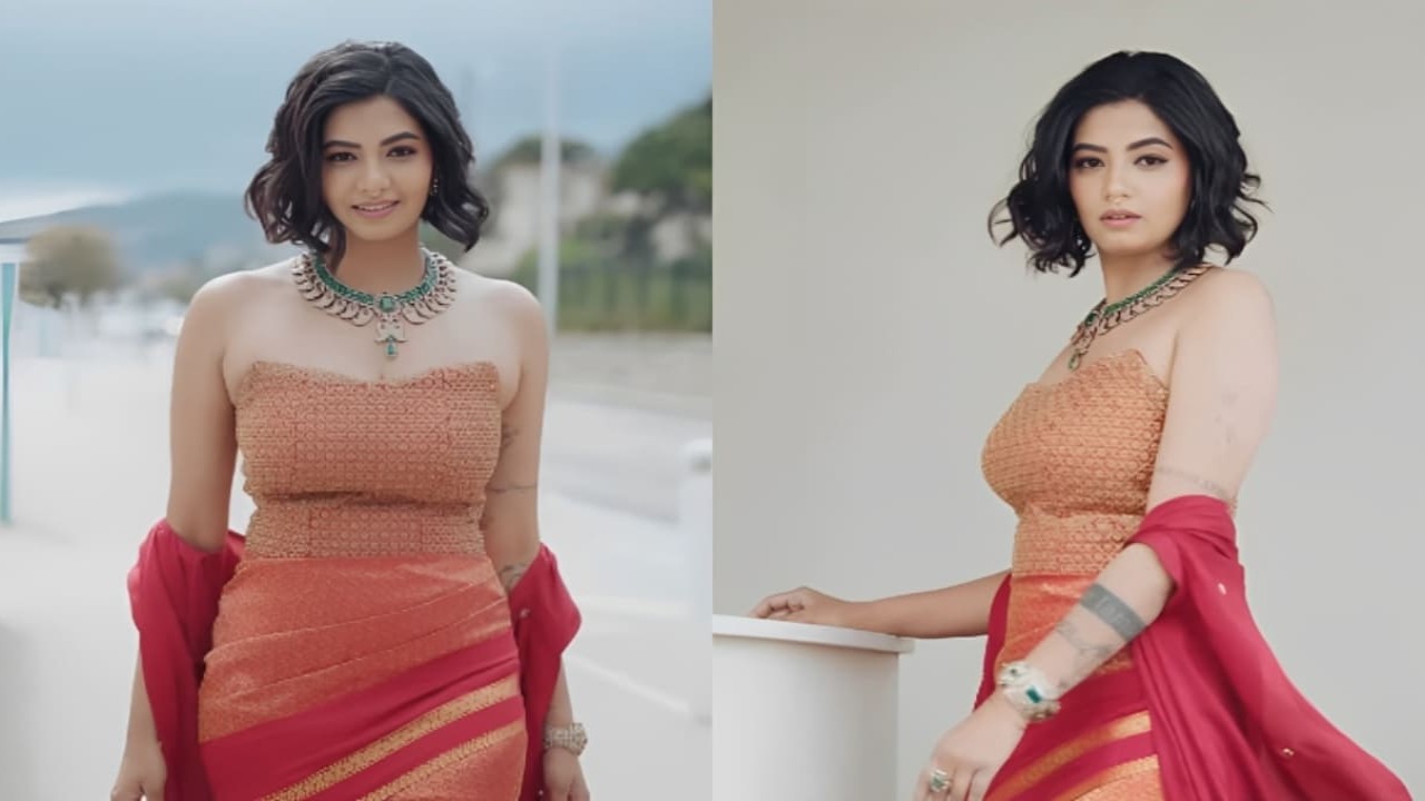 Kannada actress at Cannes Film Festival 2025: Disha Madan wears Kanchivaram saree on red carpet (PC: Disha Madan Instagram) Disha Madan Instagram