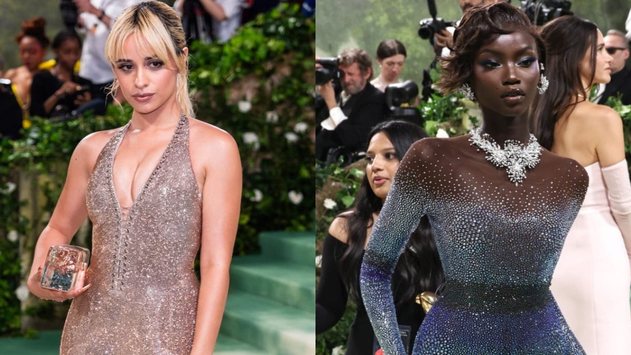 5 Celebrities who bedazzled MET Gala covered in 80,000-plus Swarovski crystals. PC: Getty Images Camila Cabello and Anok Yai