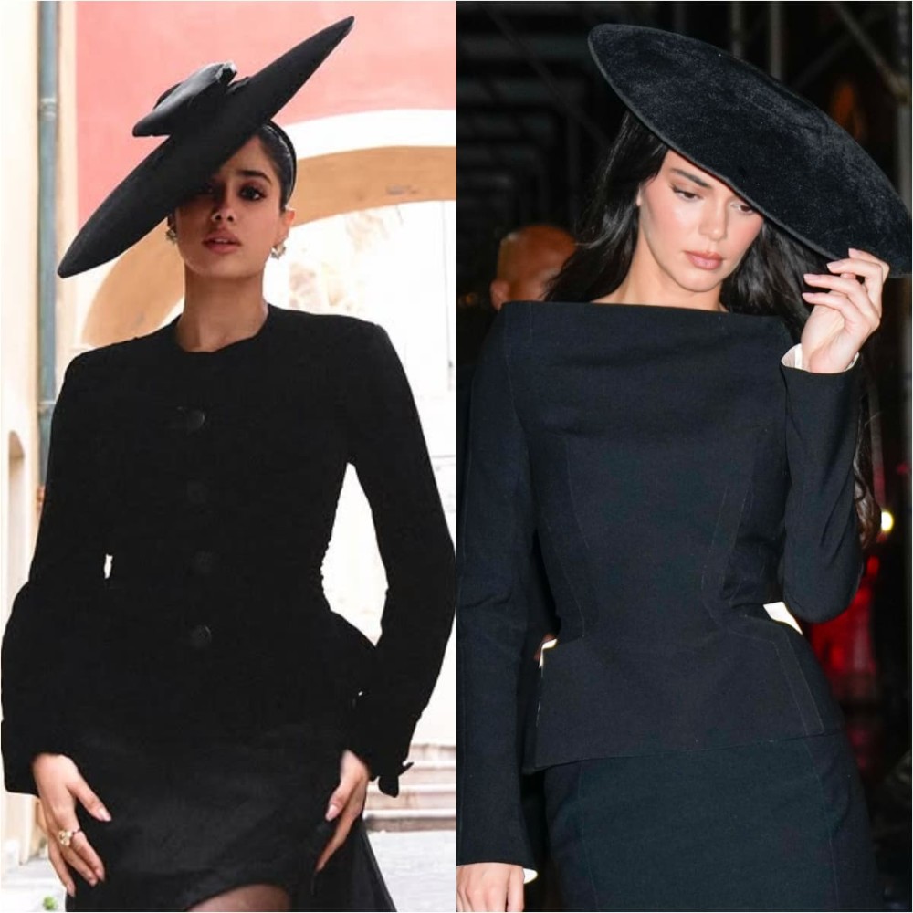 Janhvi Kapoor vs Kendall Jenner fashion face-off: Who pulled off Bridgerton-style hat look better?
