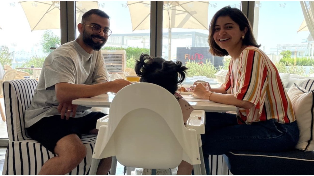 Anushka Sharma-Virat Kohli with daughter Vamika (Pic Courtesy: Virat Kohli Instagram) UNSEEN PIC from Anushka Sharma-Virat Kohli’s daughter Vamika’s open air birthday bash is too cute to handle