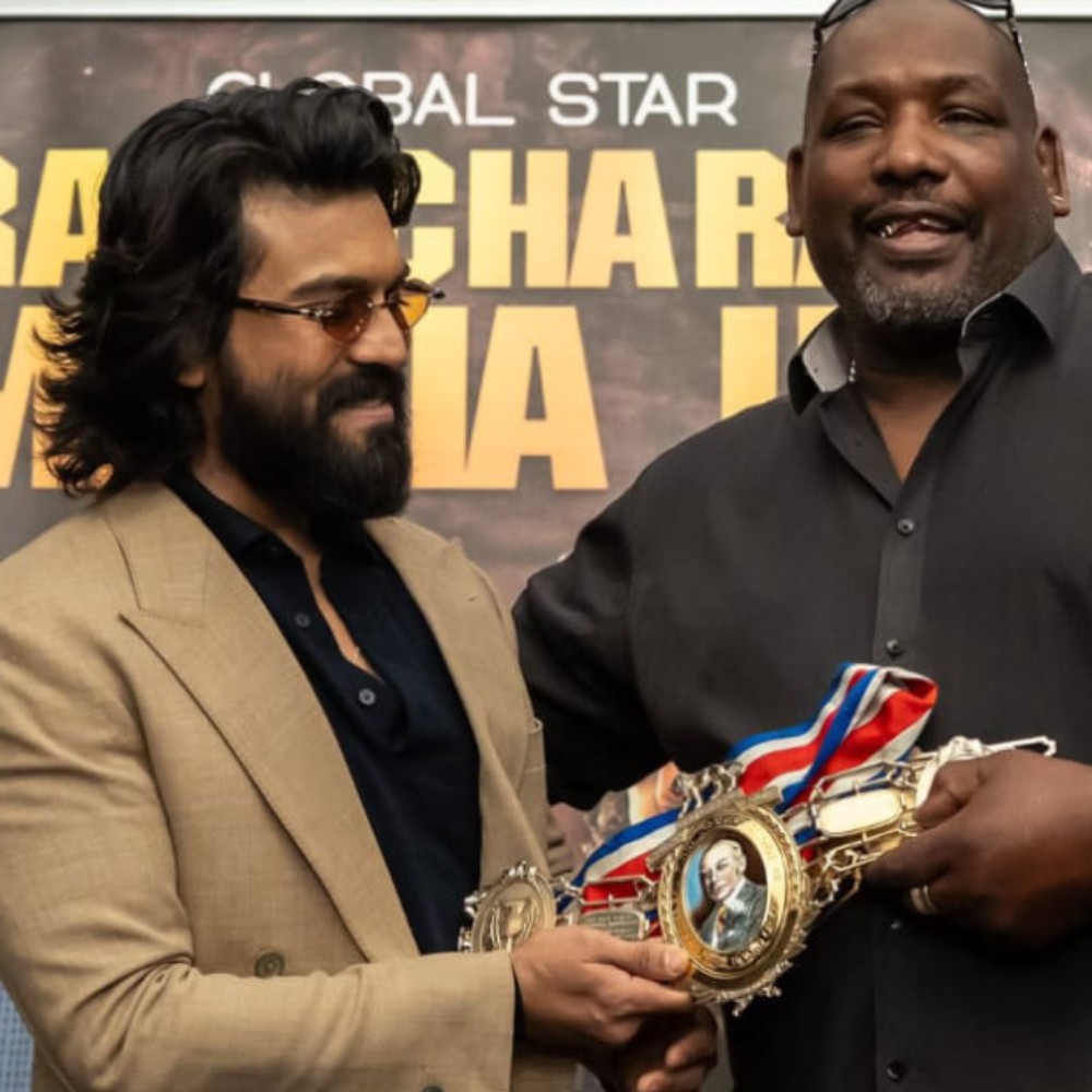 PICS: Ex-British boxing champion Julius Francis becomes Ram Charan's bouncer in London