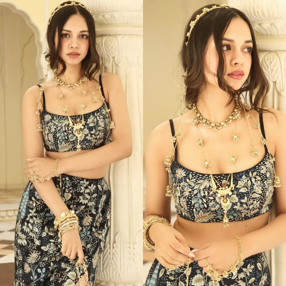 Laapataa Ladies fame Nitanshi Goel steal hearts in Rs 1,85,000 Anita Dongre Lehenga