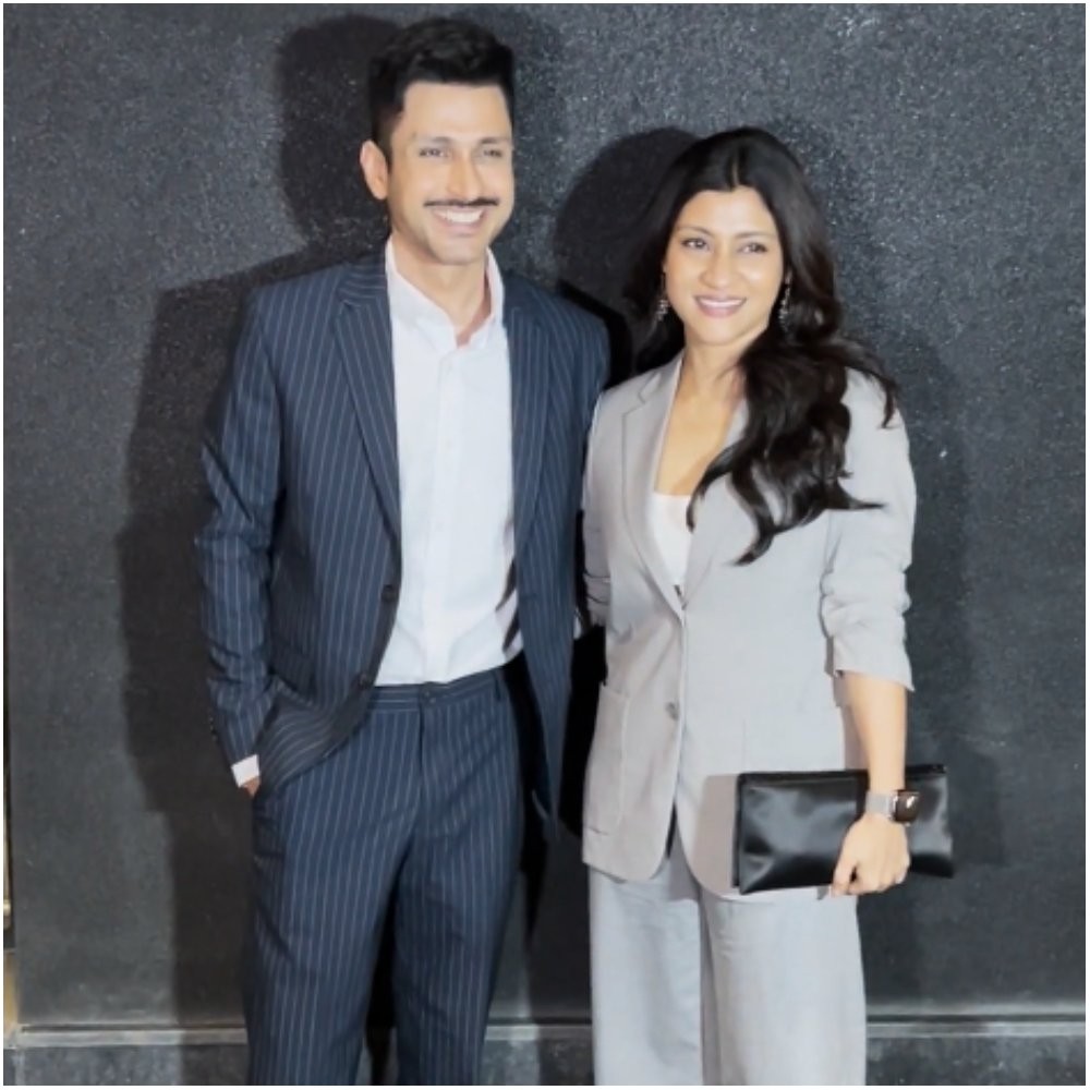 Gram Chikitsalay screening: Rumored couple Konkona Sensharma-Amol Prashar stir internet as they share warm hug and pose together; VIRAL VIDEO