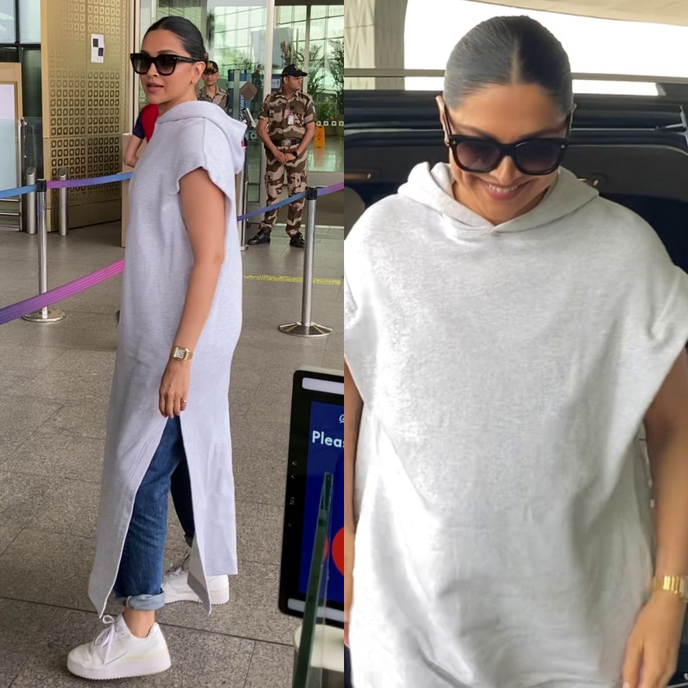 Deepika Padukone wears Rs 1,08,856 jersey dress with watch costing BOMB at Mumbai airport 