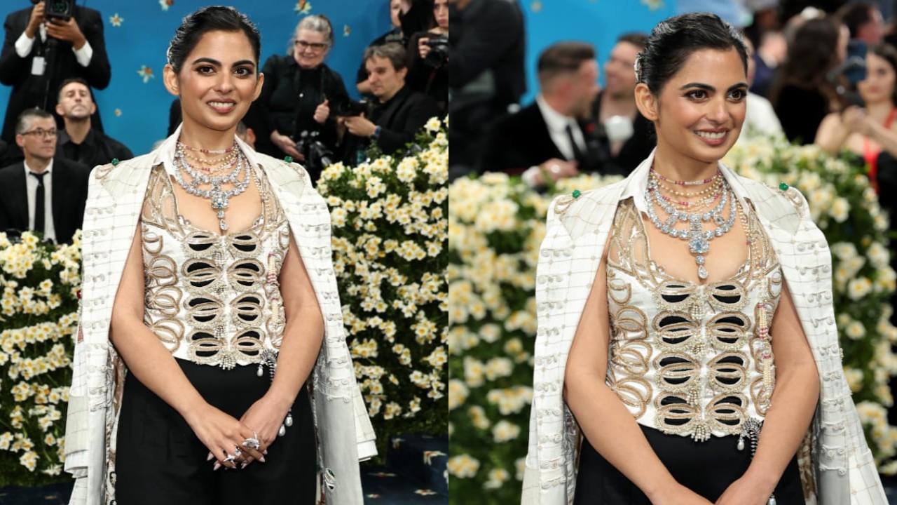 Met Gala 2025: Isha Ambani wears Anamika Khanna's custom outfit that took 20,000 hours for embroidery (PC: Getty Images) Isha Ambani