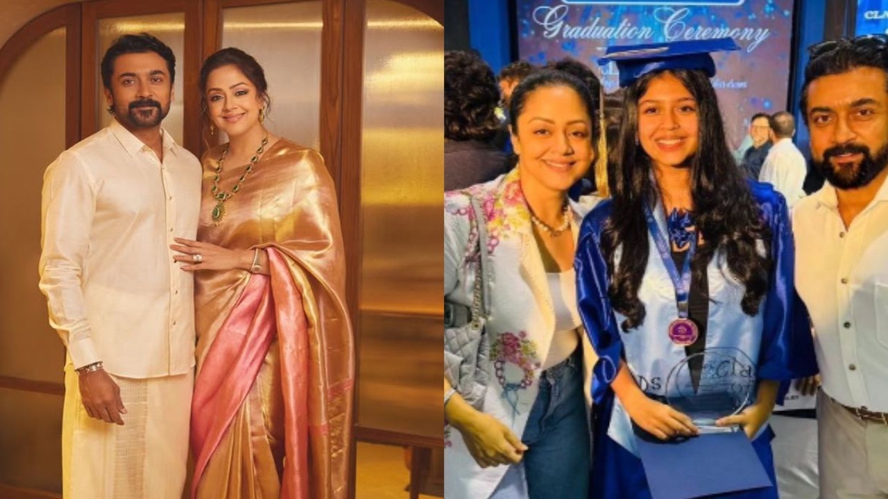 Suriya and Jyotika are proud parents as they attend daughter Diya’s graduation ceremony (PC: Jyotika Instagram) riya and Jyotika are proud parents as they attend daughter Diya’s graduation ceremony