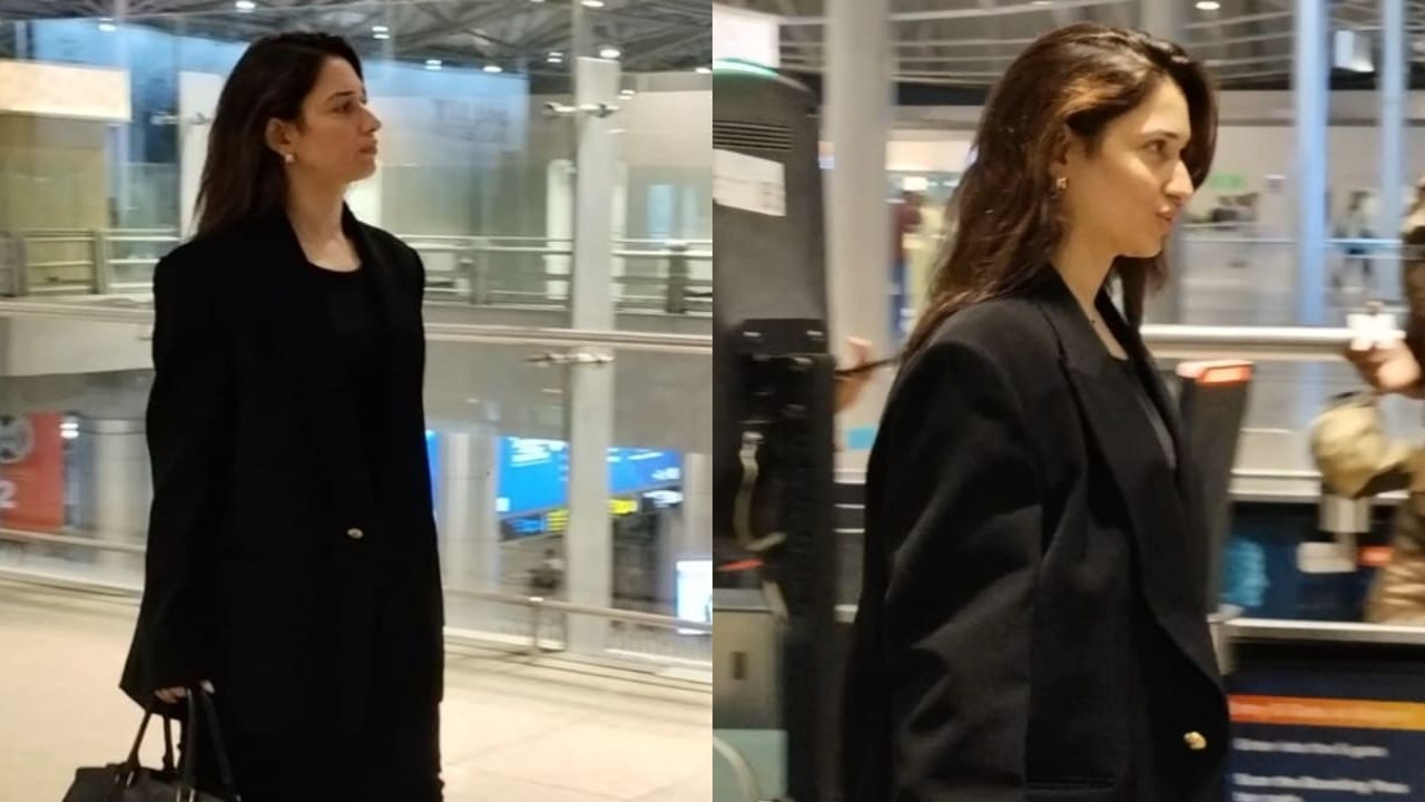 Tamannaah Bhatia’s look in oversized blazer and skirt is ultimate solution for strong impression in boardroom (PC: APH Images) Tamannaah Bhatia