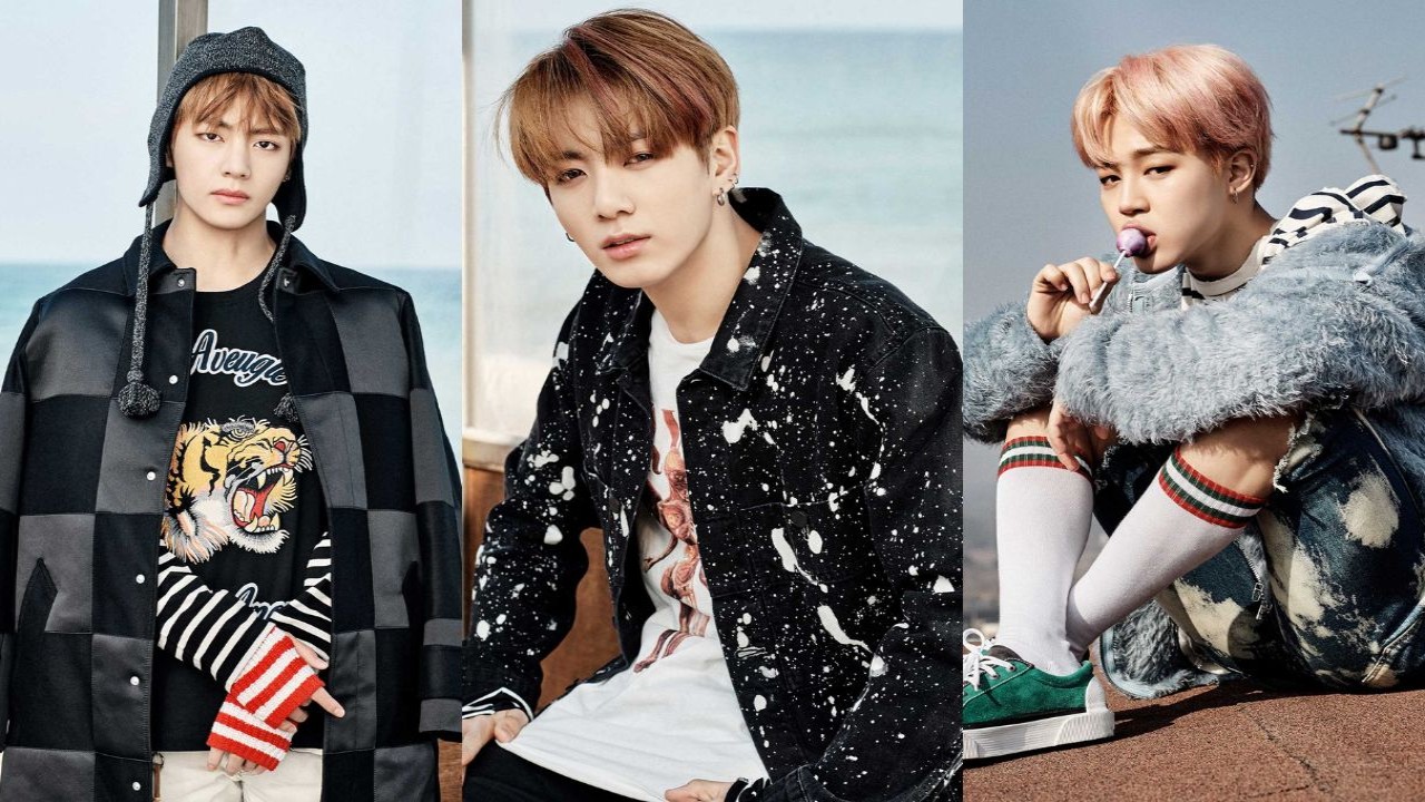 BTS V(L), Jungkook(M) and Jimin (R): Credits BTS X BTS V(L), Jungkook(M) and Jimin (R): Credits BTS X