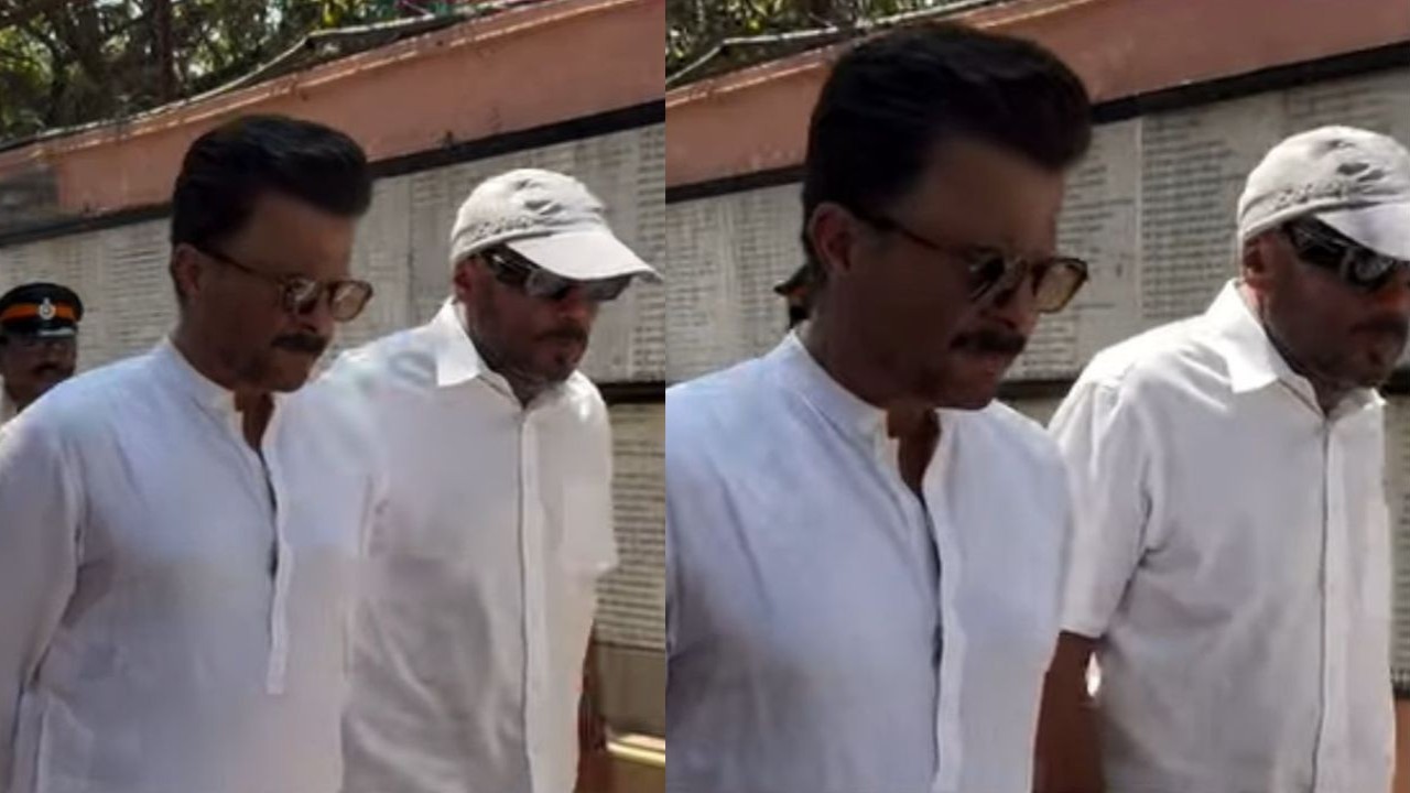 Picture Courtesy: Pinkvilla Instagram Jackie Shroff consoles emotional Anil Kapoor, gently escorts his Ram Lakhan co-star to car after mother Nirmal Kapoor’s final rites