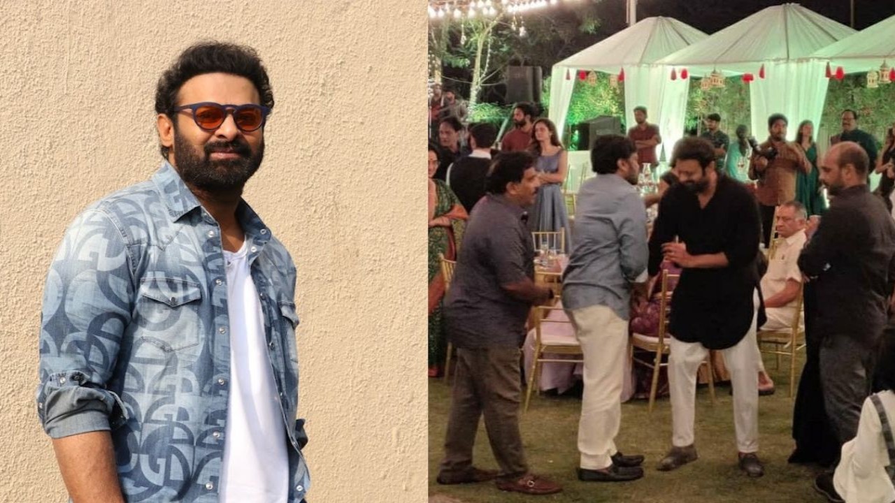 Unseen Photo Moment: When Prabhas got a tight hug from his uncle Chiranjeevi at a family gathering (PC: Pinkvilla, @maheshgopi7 on X) Unseen Photo Moment: When Prabhas got a tight hug from his uncle Chiranjeevi at a family gathering