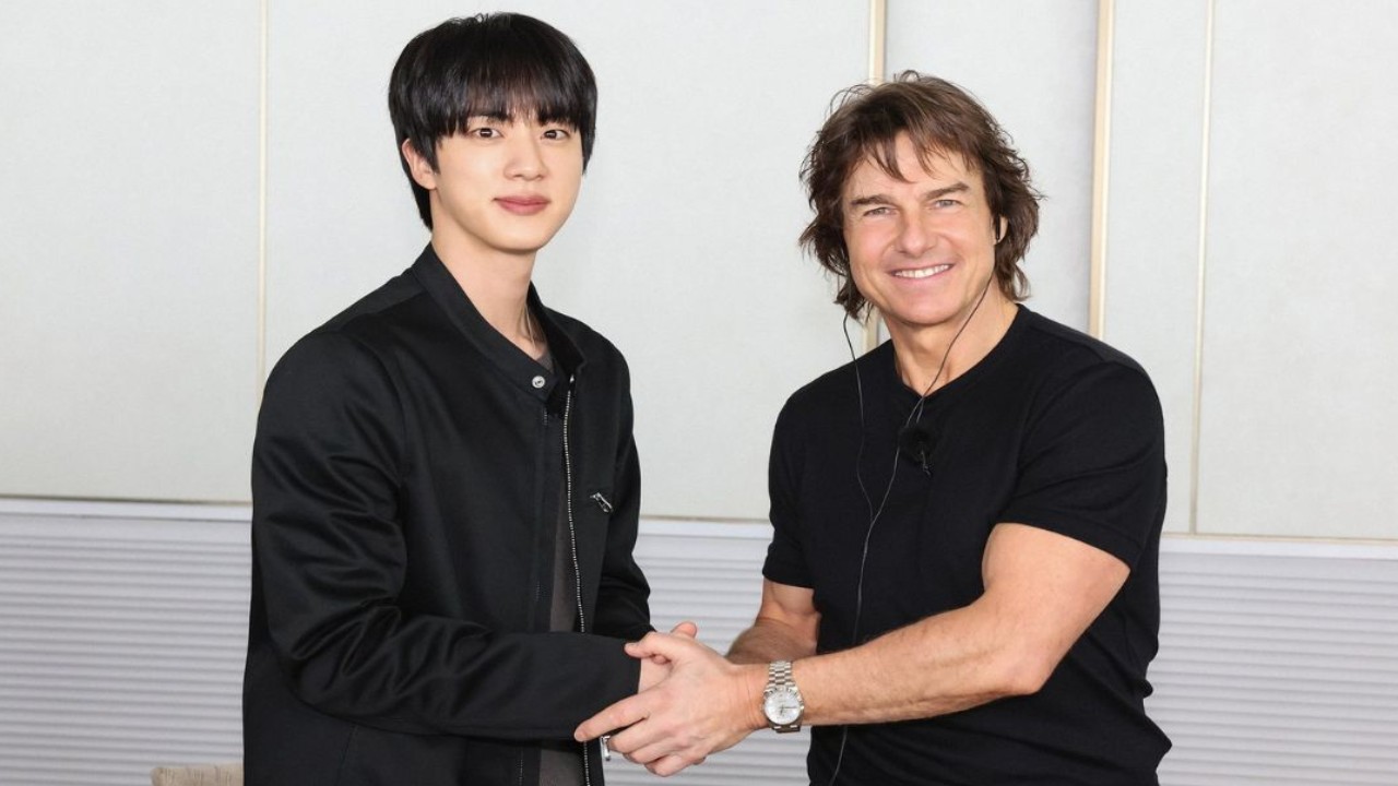 Jin and Tom Cruise: courtesy of BTS' X Jin and Tom Cruise: courtesy of BTS' X