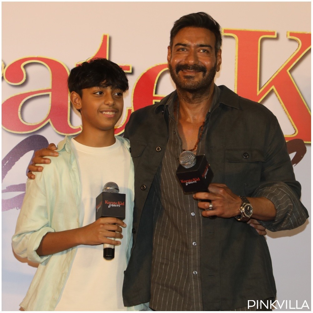 Like father, like son: Ajay Devgn smiles wide as Yug repeats Singham dialogue from Karate Kid Legends Hindi trailer; WATCH