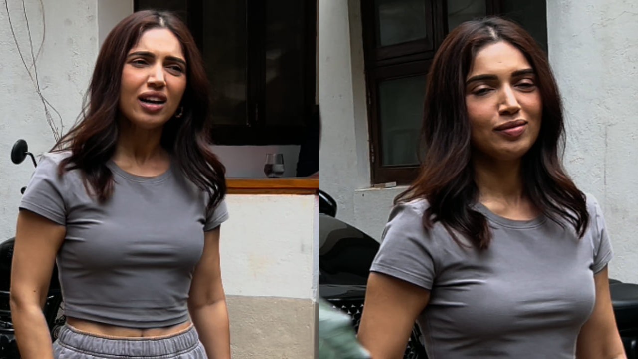 The Royals girl Bhumi Pednekar styles trackpants look with Rs 3,40,000 Louis Vuitton bag (PC: Varinder) Bhumi Pednekar