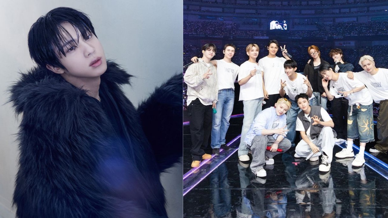 BTS Jin(L), SEVENTEEN (R): Credits BIGHIT MUISC AND SEVENTEEN X BTS Jin(L), SEVENTEEN (R): Credits BIGHIT MUISC AND SEVENTEEN X