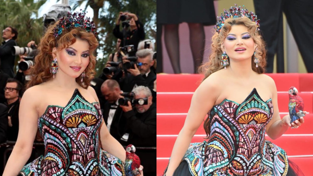 Cannes Film Festival 2025: Urvashi Rautela makes red carpet appearance in tacky makeup but it's a bold fashion moment (PC: Getty Images) Urvashi Rautela