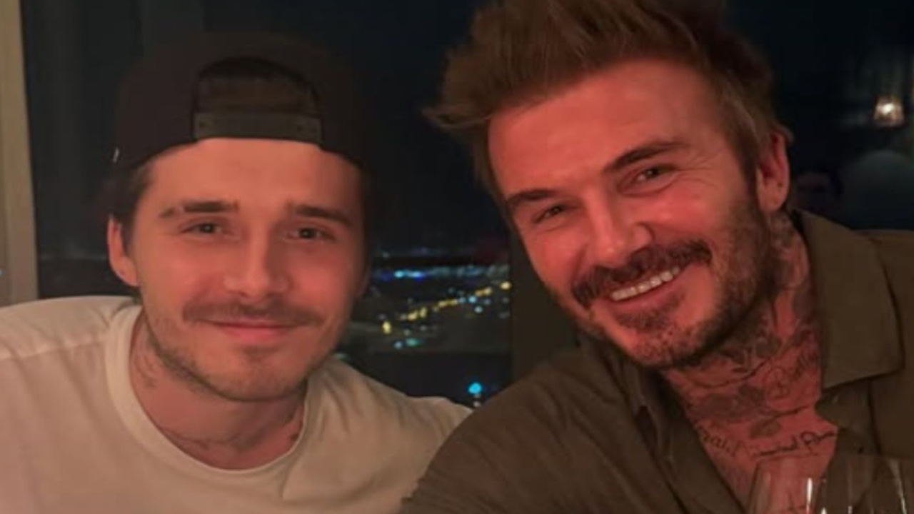 Brooklyn Beckham and David Beckham (via Instagram) Brooklyn Beckham and David Beckham (via Instagram)