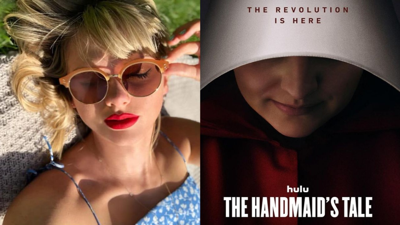 Taylor Swift (CC: Instagram) and The Handmaids Tale (CC: IMDb)