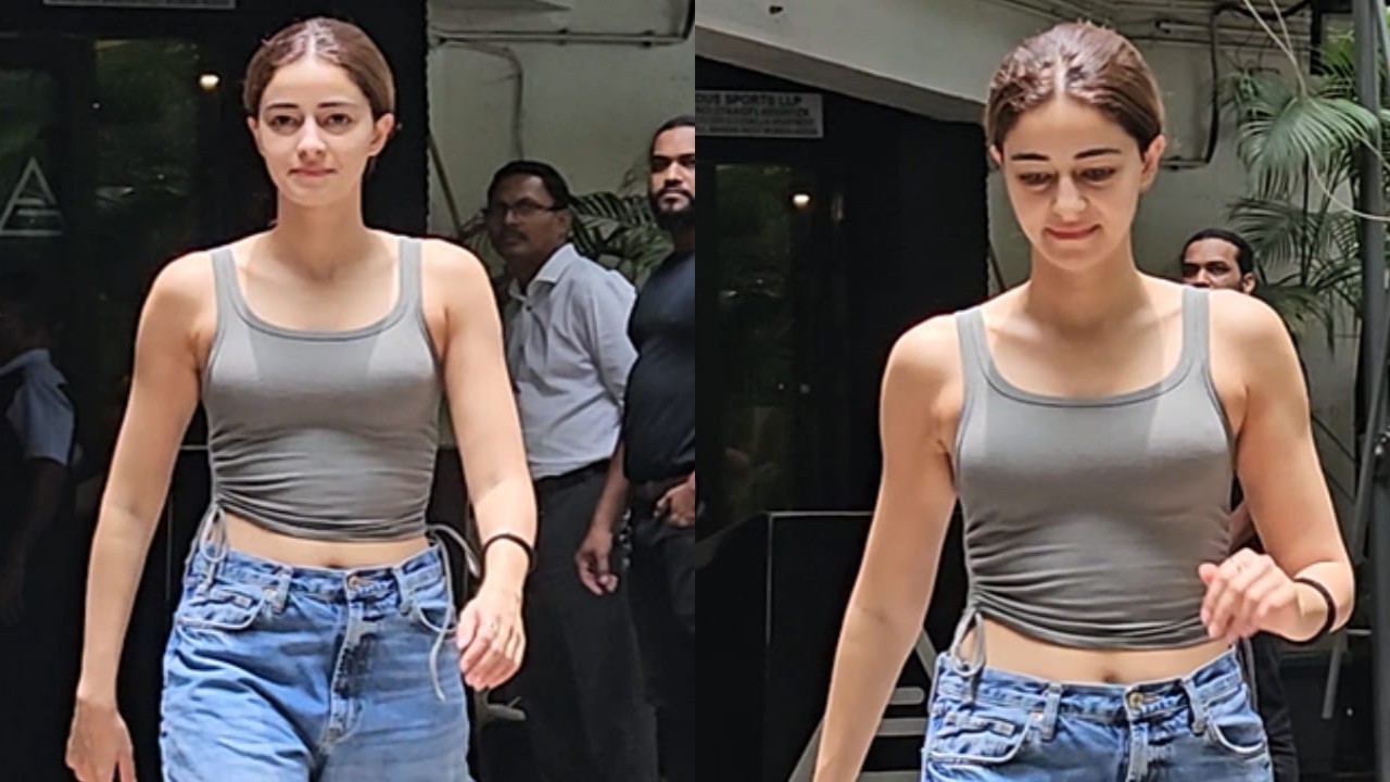 Ananya Panday keeps her off-duty look laidback in tank top and boyfriend denim jeans (PC: APH Images) Ananya Panday