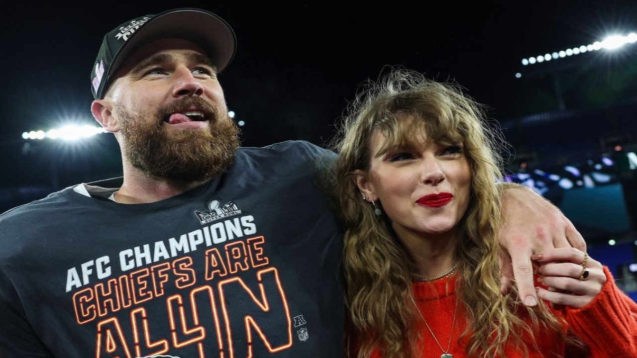 Travis Kelce and Taylor Swift (via Getty Images) Travis Kelce and Taylor Swift (via Getty Images)