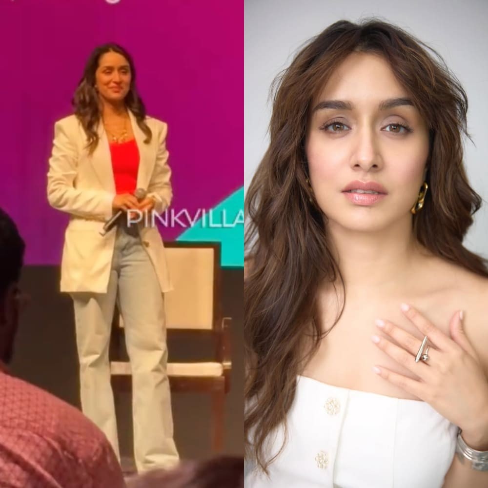 Shraddha Kapoor gives denim a smart update with a structured blazer and a pop-red top 