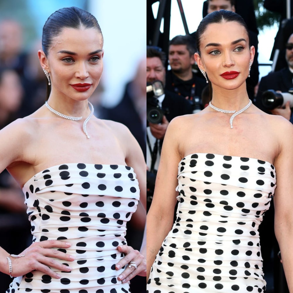 Cannes Film Festival 2025: Amy Jackson's look in Carolina Herrera's polka dot dress is mix of vintage print and modern style