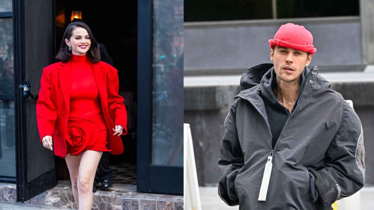 Selena Gomez and Justin Bieber via Getty Images Getty Images