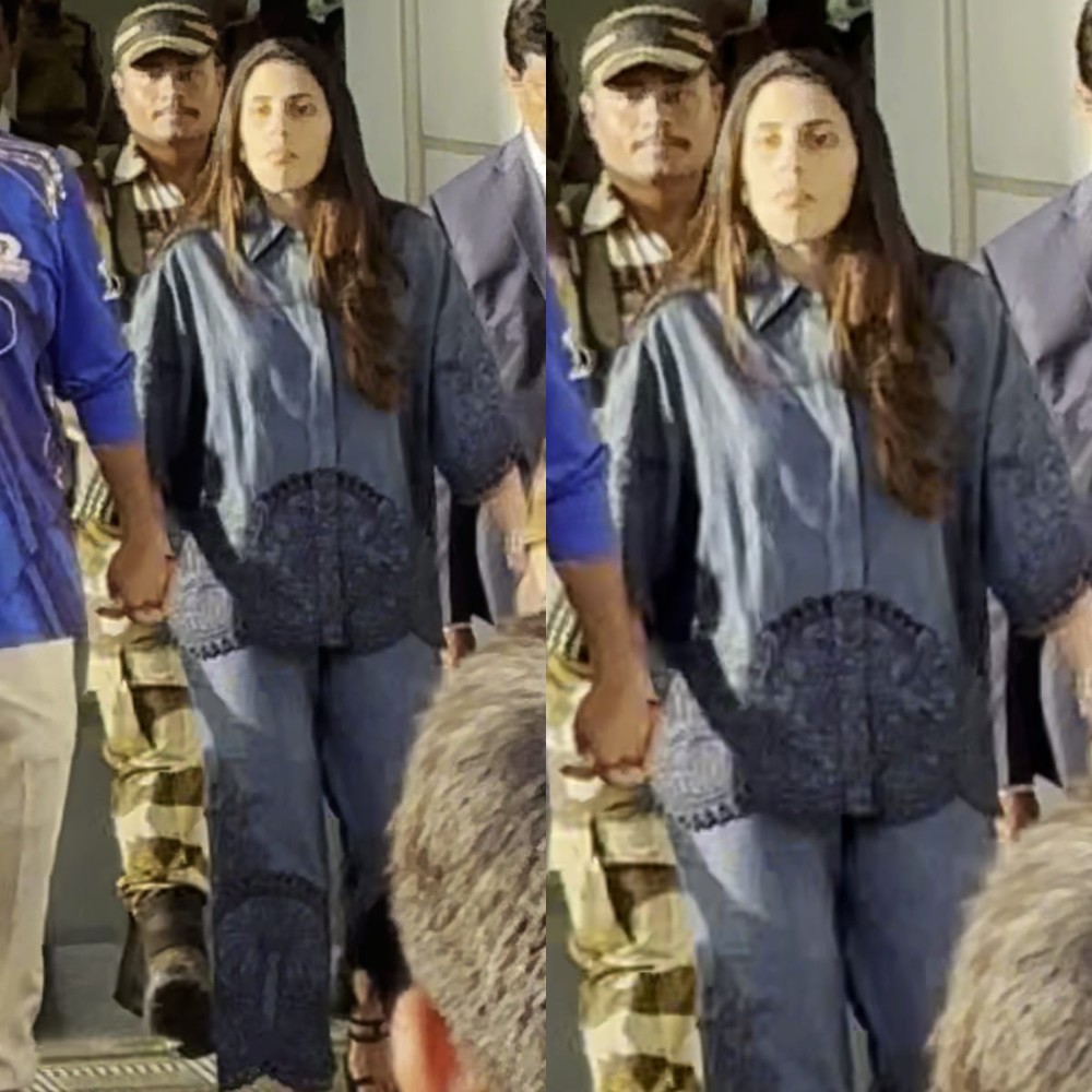 Shloka Ambani channels effortless style at airport with denim co-ords 