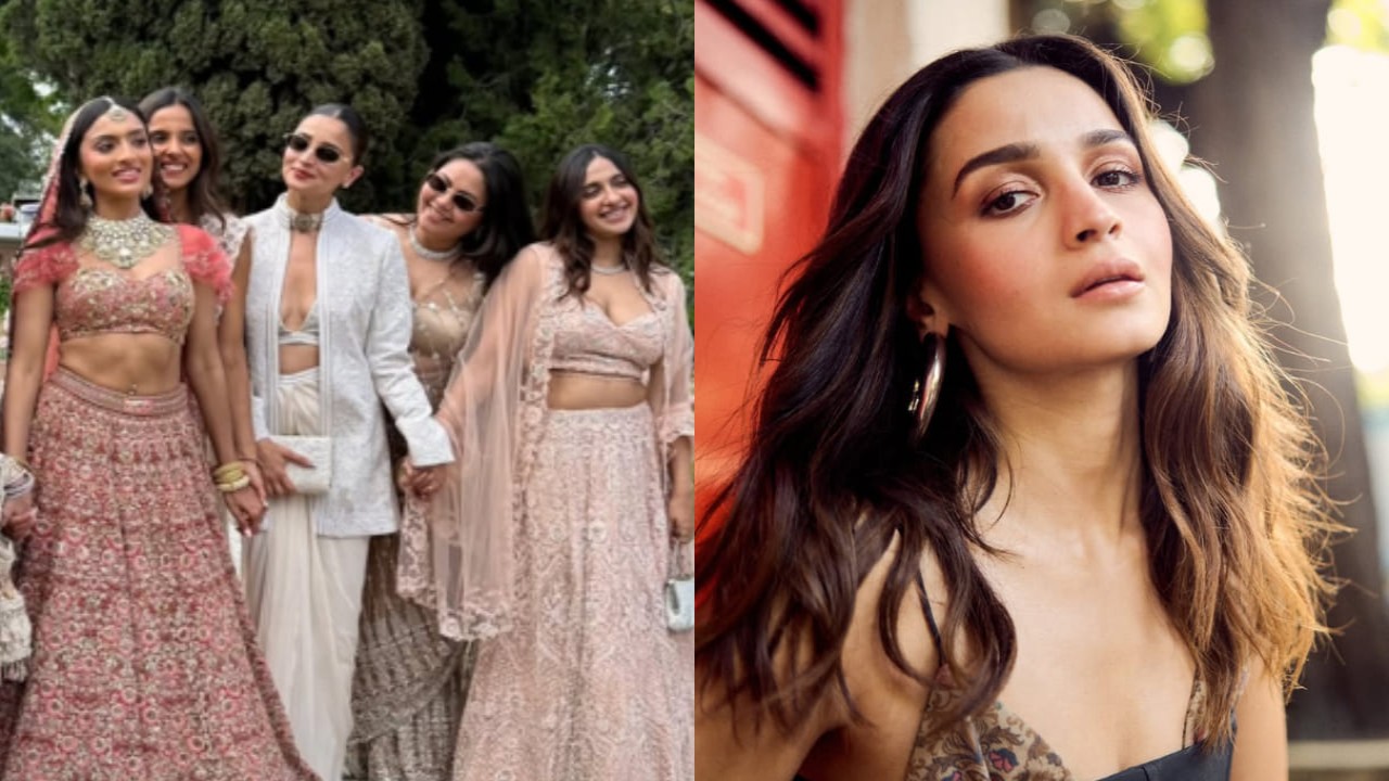 Alia Bhatt is ultimate bridesmaid in Shantnu Nikhil's white outfit styled with jacket and bralette top for Spain wedding (PC: SUDO) Alia Bhatt