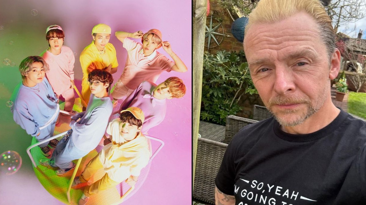 BTS, Simon Pegg: Credits BIGHIT X and Simon Pegg Instagram BTS, Simon Pegg: Credits BIGHIT X and Simon Pegg Instagram