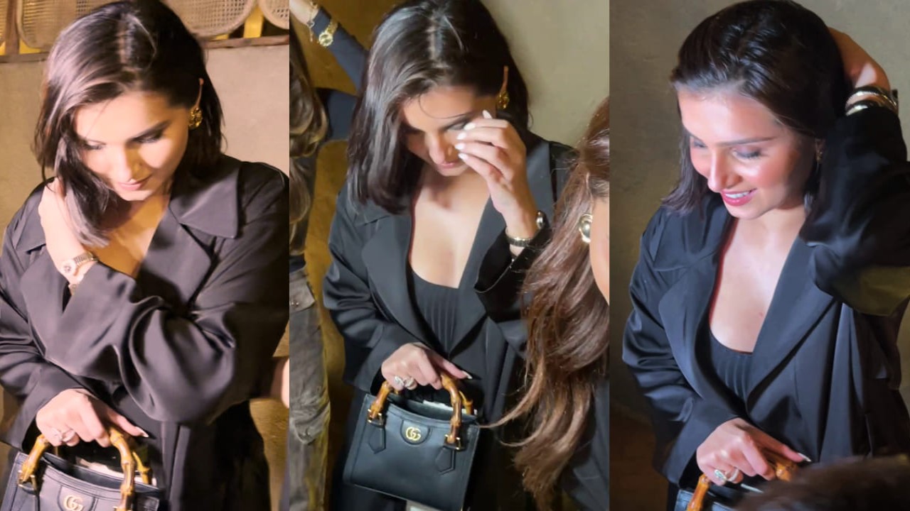 Tara Sutaria carries Rs 2,95,000 Gucci bag with blazer look for dinner date with her girl gang. PC: Bablu Tara Sutaria