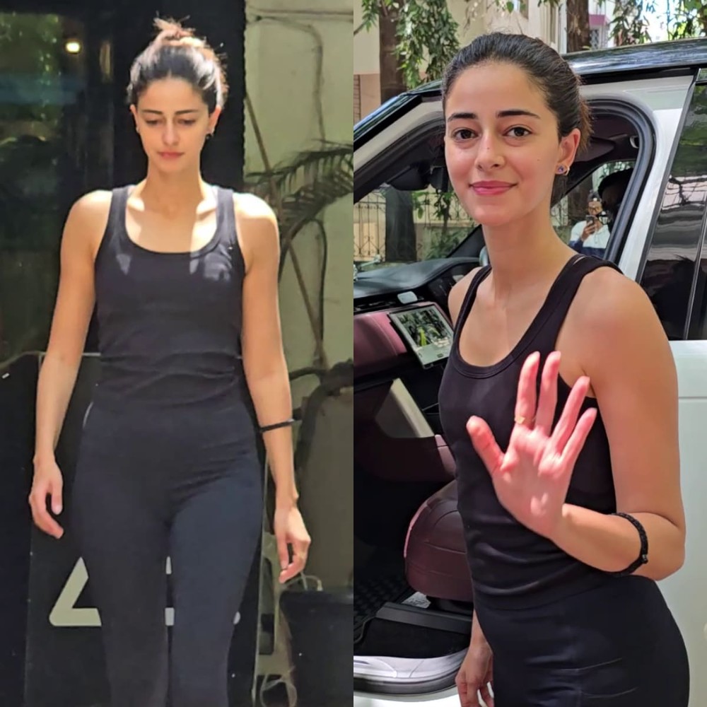 Ananya Panday shows how to style tank top with tights for a perfect workout outfit 