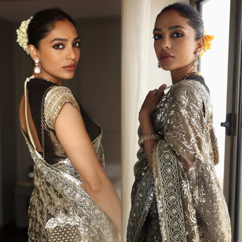 Sobhita Dhulipala looks like new bride in Manish Malhotra’s Rs 3,95,000 olive green saree, kundan jewelry, and sindoor