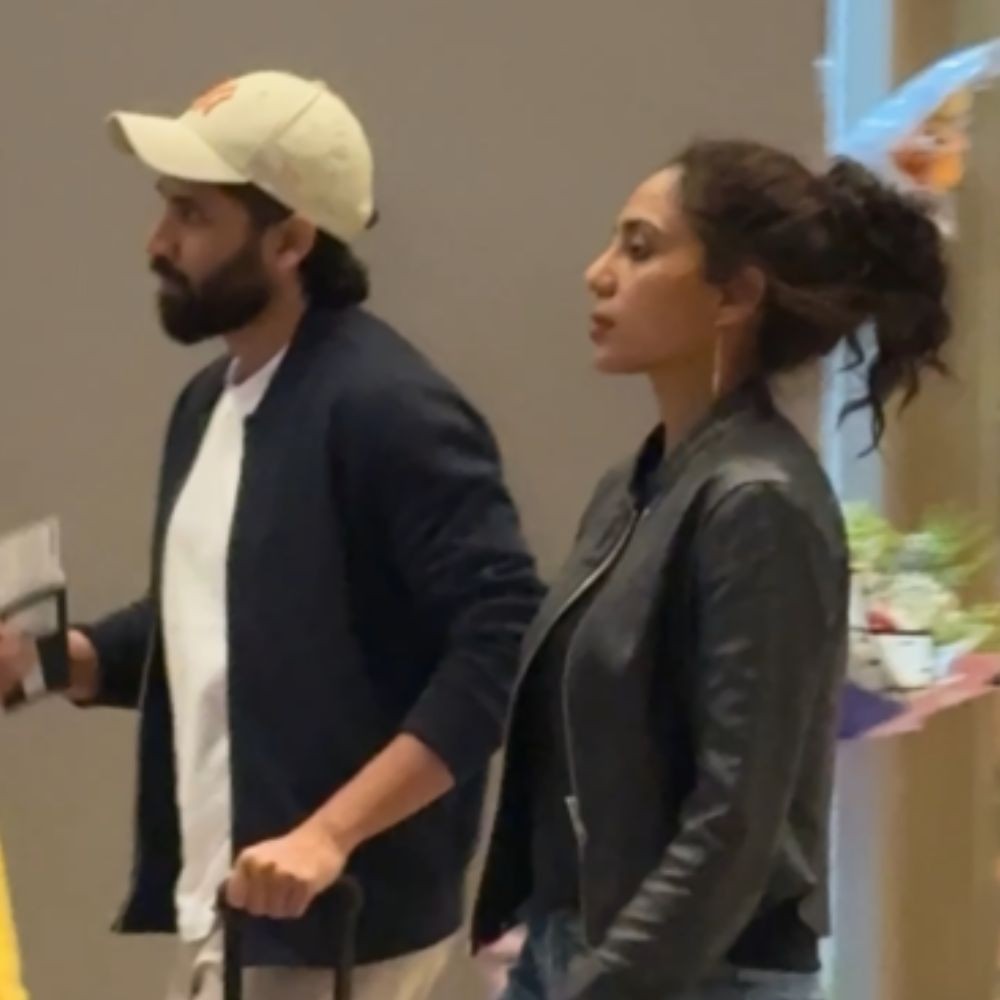 Watch: Naga Chaitanya returns to Hyderabad with wife Sobhita Dhulipala after her birthday celebrations