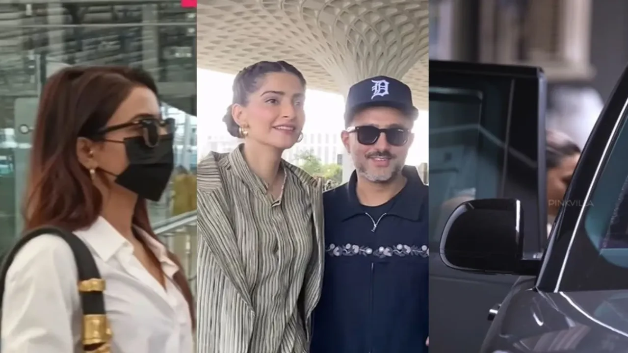 Samantha at airport, Sonam Kapoor and Anand walk hand in hand to Alia Bhatt's clinic visit (Credits: Pinkvilla) Samantha, Sonam Kapoor and Anand, Alia Bhatt